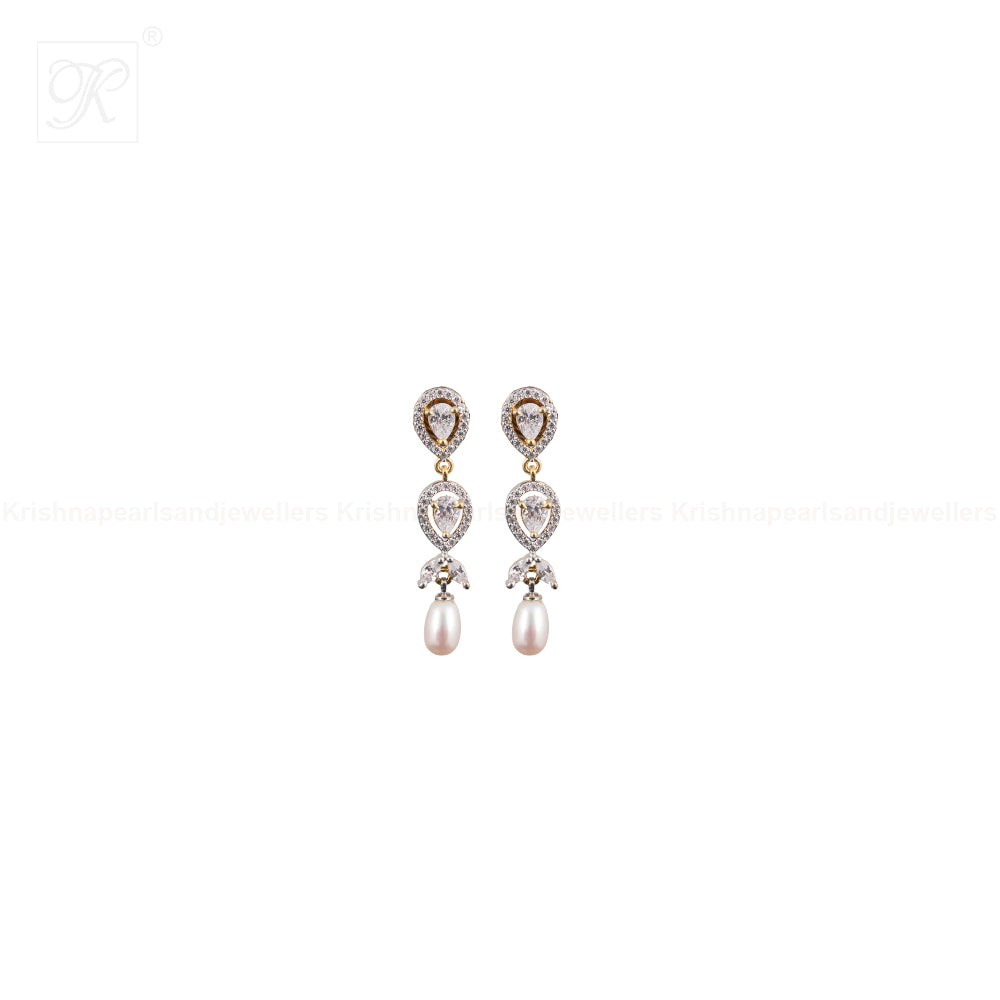 Royal Cascade Drop Pearl Necklace Set | Krishna Pearls and Jewellers