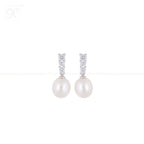 Radiant Trio CZ ROUND Pearl Set – Silver | Krishna Pearls and Jewellers