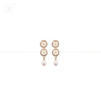 Delicate Crystal Bloom & Pearl Drop Jewelry | Krishna Pearls and Jewellers