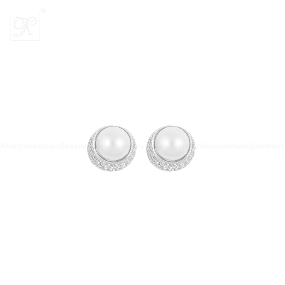 Celestial Glow Pearl Set – Dome CZ with | Krishna Pearls and Jewellers