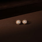 Vintage Pearl Blossom Pendant & Stud Earrings Set