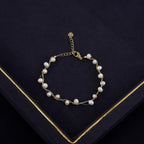 Elegant Freshwater Pearl Pendant Necklace with Matching Earrings & Pearl Bracelet | Gold Finish Designer Jewellery Combo Set for Women