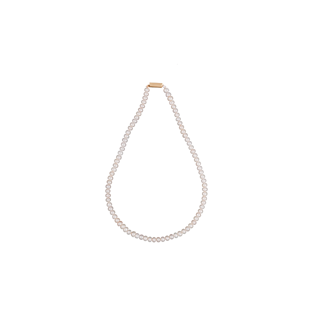 Elegant White Pearl String with Rosé | Krishna Pearls and Jewellers