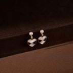 Elegant Heart Pearl Pendant & Earrings Set
