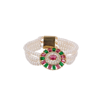 Elegant Pearl Bracelet with Multicolor | Krishna Pearls and Jewellers