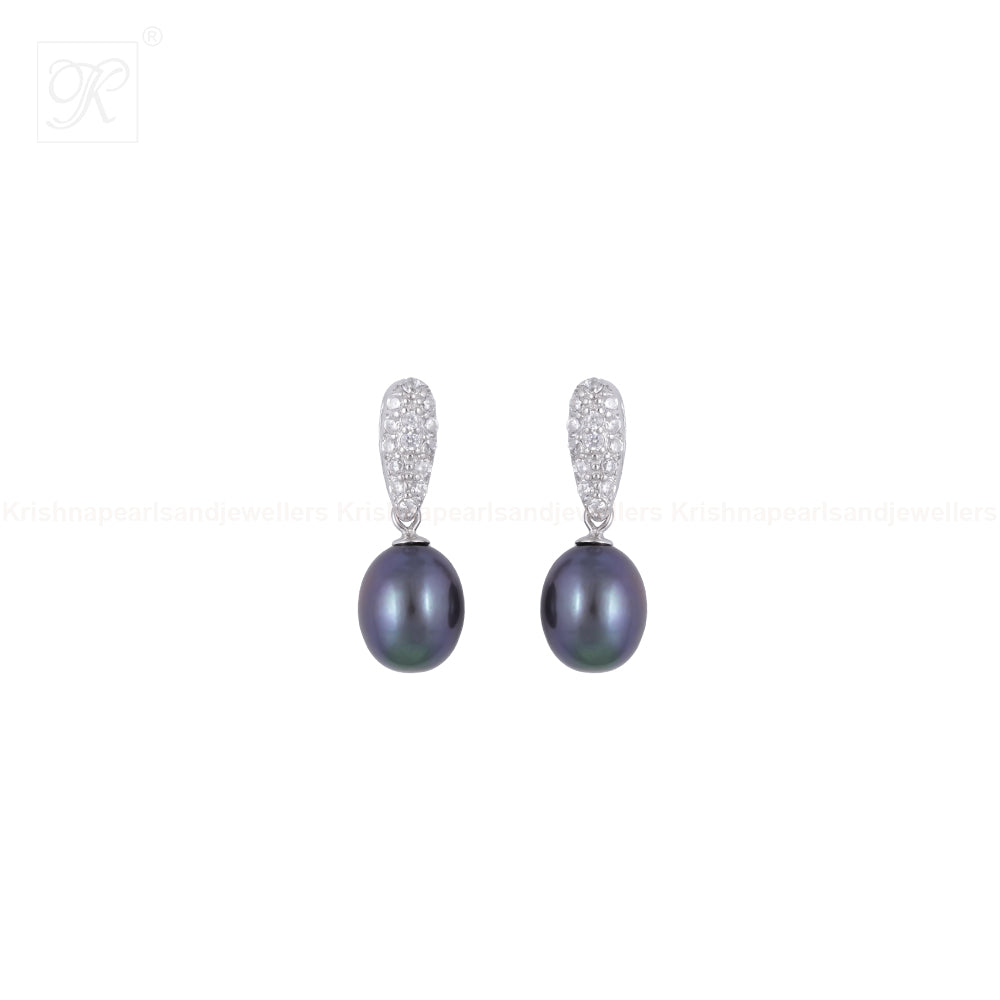 Midnight Leaf Pearl Set – Blue Teardrop | Krishna Pearls and Jewellers