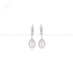 Ivory Grace Pearl Drop Earrings Freshwater | Krishna Pearls and Jewellers