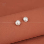 Pure Elegance White Pearl Stud Earrings | Krishna Pearls and Jewellers