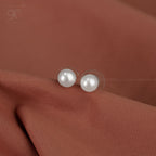 High-Quality Plain Pearl Stud Earrings | Krishna Pearls and Jewellers