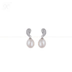 Ivory Grace Teardrop Pearl Set – CZ Paisley | Krishna Pearls and Jewellers