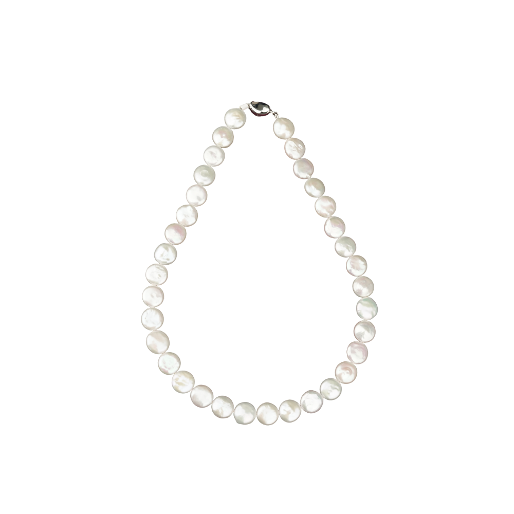 Lunar Reflections: Coin Pearl Fancy string | Krishna Pearls and Jewellers