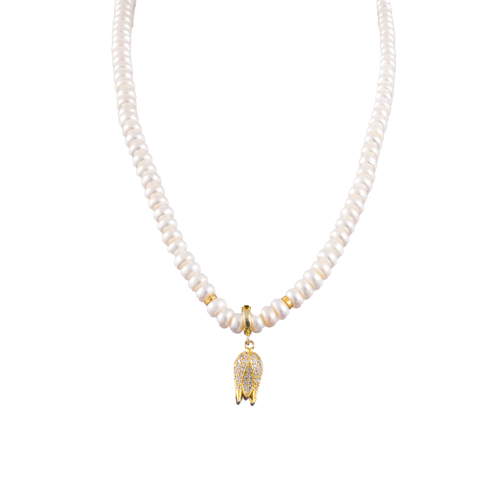 Golden Drop Pearl String Freshwater Pearl | Krishna Pearls and Jewellers