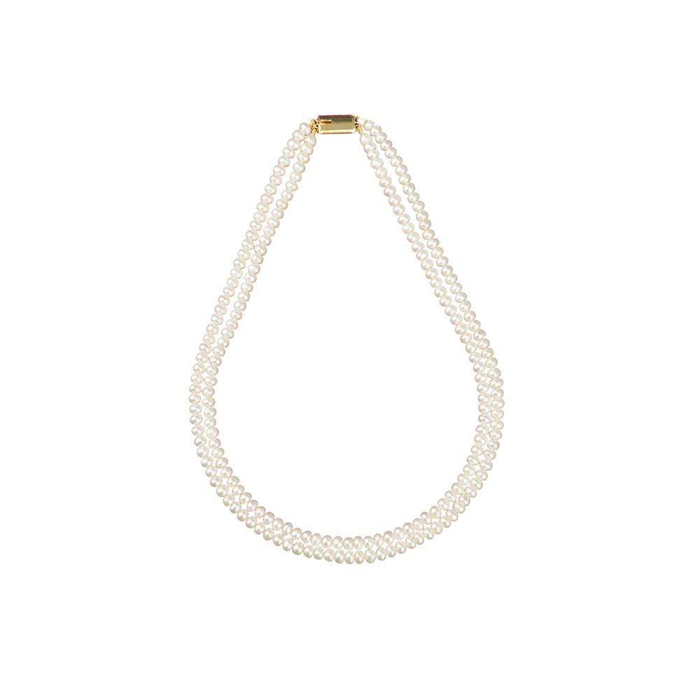 Double-Strand White Pearl String – Classic | Krishna Pearls and Jewellers