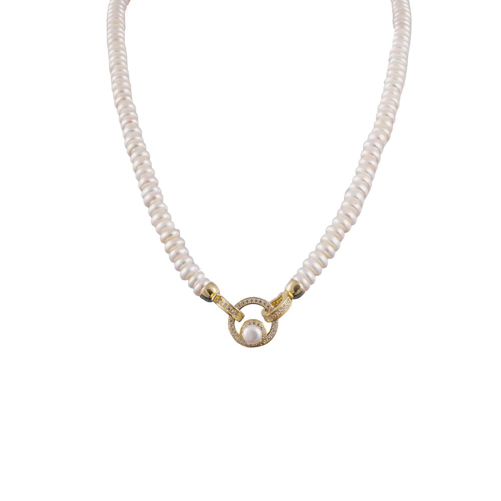 Graceful Halo Pearl String Freshwater Pearl | Krishna Pearls and Jewellers