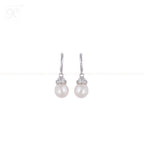 Golden Elegance Teardrop Pearl Set – CZ | Krishna Pearls and Jewellers