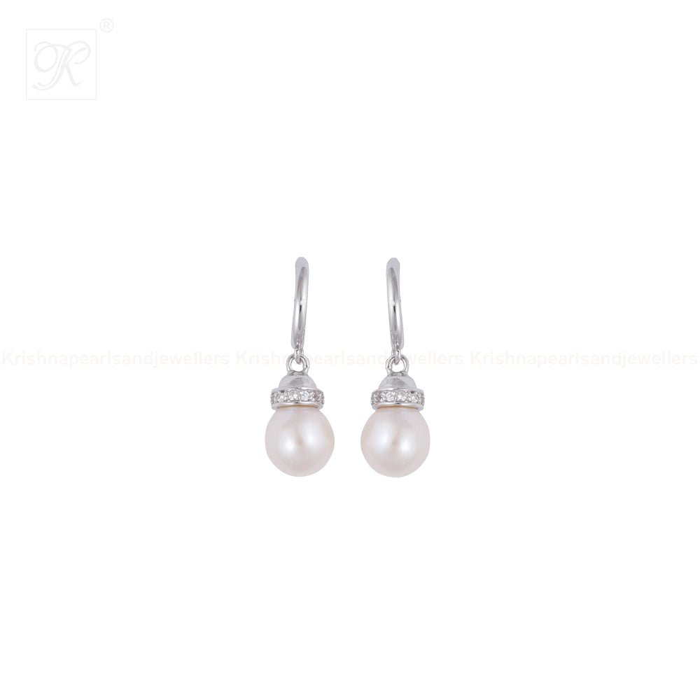 Golden Elegance Teardrop Pearl Set – CZ | Krishna Pearls and Jewellers