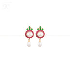Festive Pearl & Multicolor stone Medallion | Krishna Pearls and Jewellers