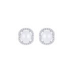 Classic Pearl Stud Earrings with Silver and | Krishna Pearls and Jewellers