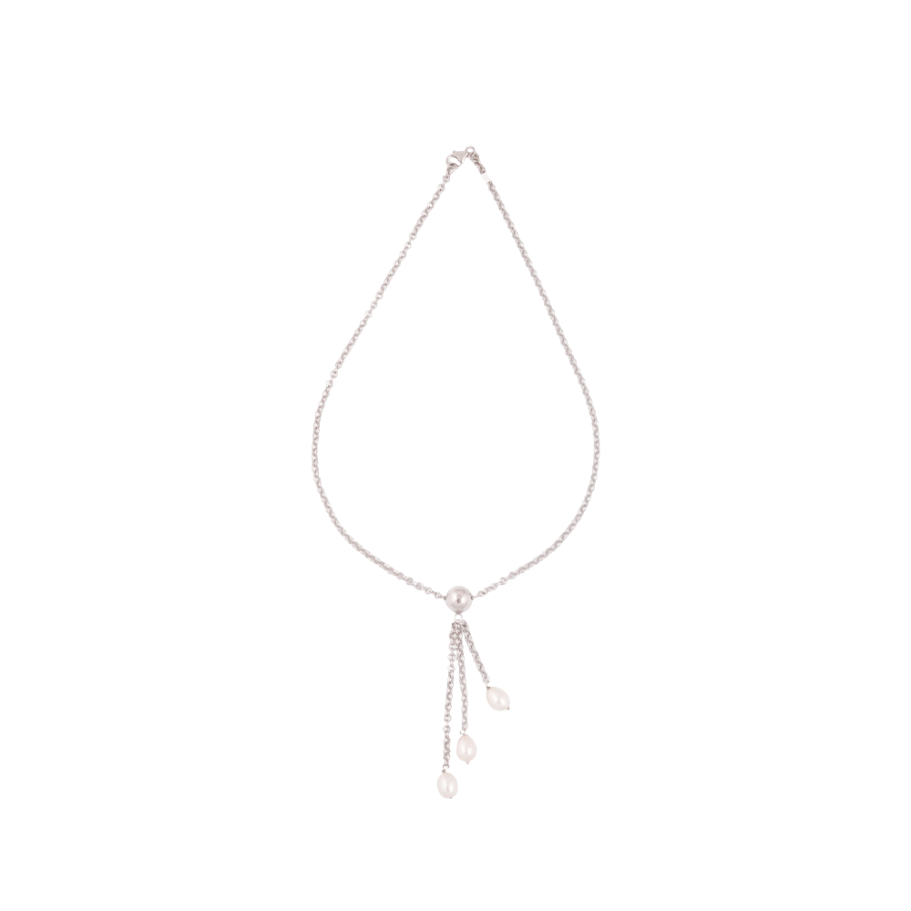 Trio Elegance: Silver Pendant Fancy string | Krishna Pearls and Jewellers
