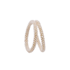 White Pearl Bangles with Gold-Tone Ends – | Krishna Pearls and Jewellers