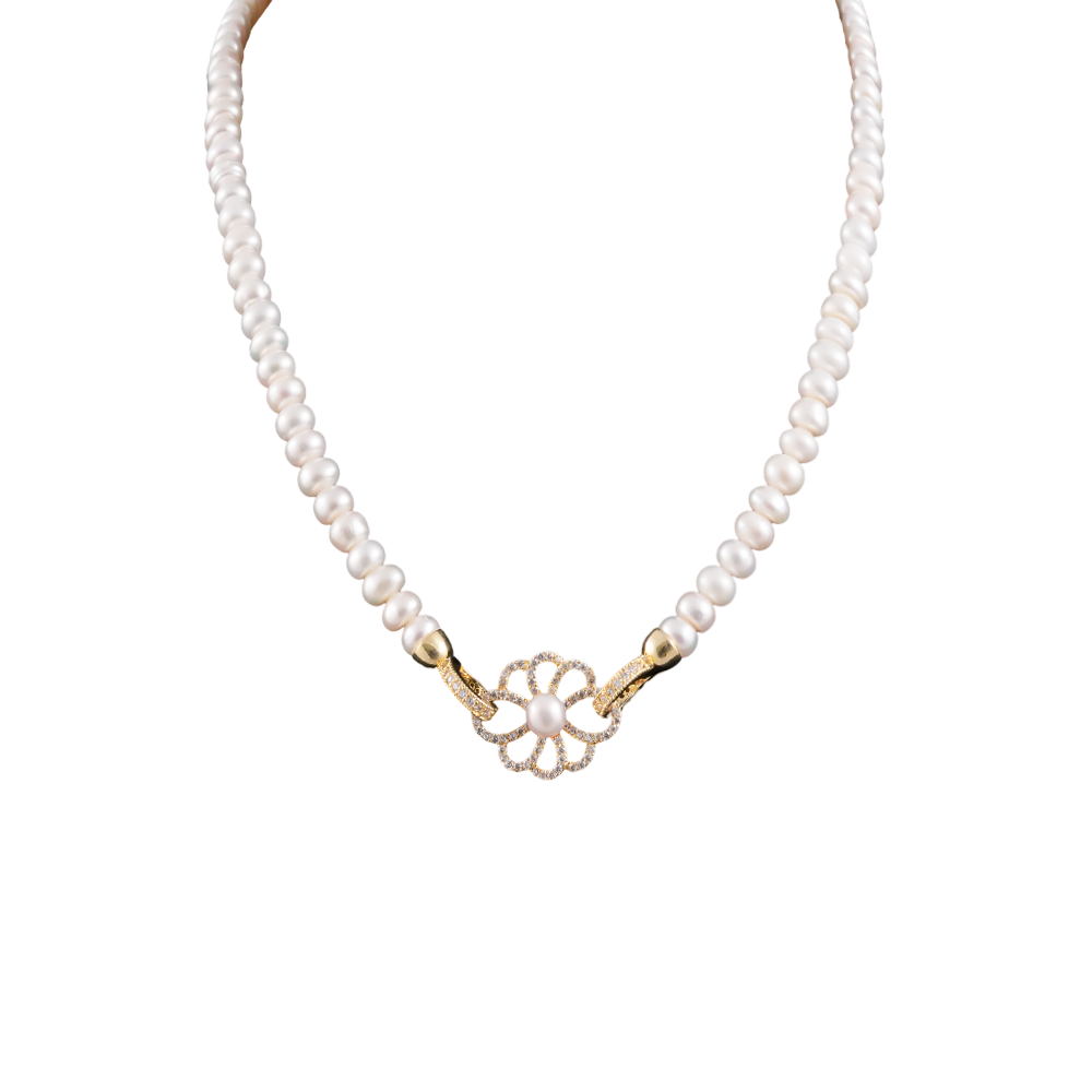 Vintage Bloom Pearl String Freshwater Pearl | Krishna Pearls and Jewellers