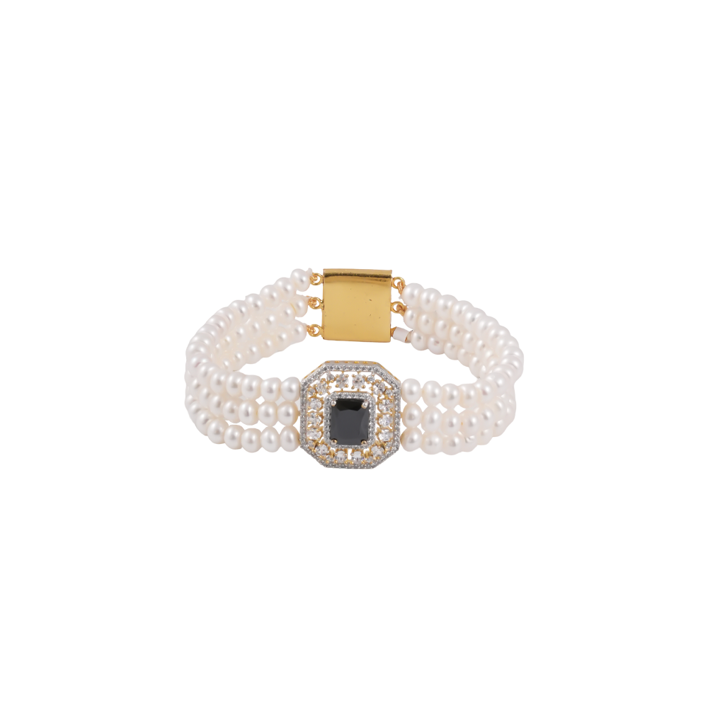 Midnight Majesty: Triple-Strand Pearl | Krishna Pearls and Jewellers