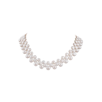 Classic Double-Strand White Pearl Choker | Krishna Pearls and Jewellers