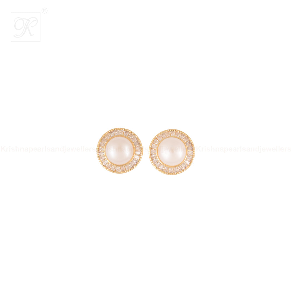 Golden Circle Elegance Pearl Pendant & | Krishna Pearls and Jewellers