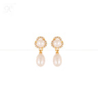 Royal Bloom White Pearl Pendant & Earring | Krishna Pearls and Jewellers