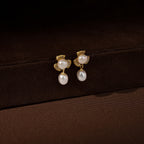 Golden Bloom Drop Pearl Pendant & Earrings | Krishna Pearls and Jewellers