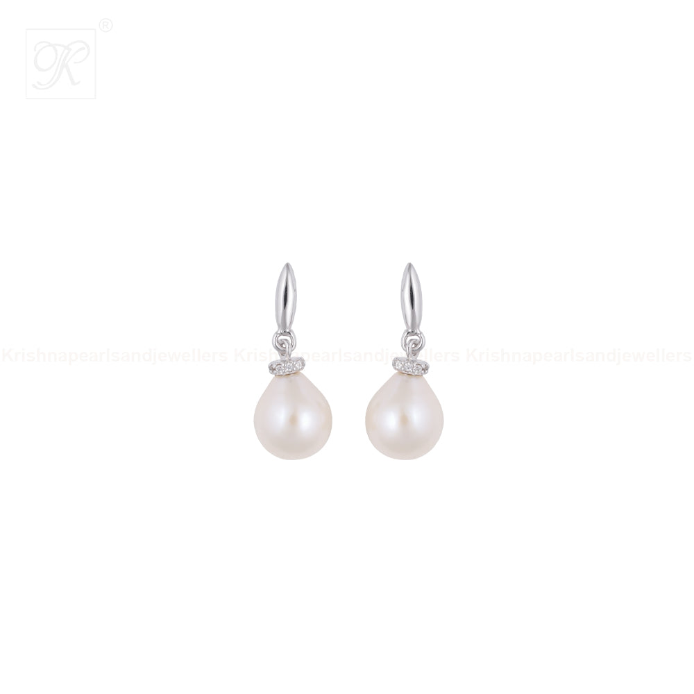 Classic Cream Drop Pearl Set Freshwater | Krishna Pearls and Jewellers