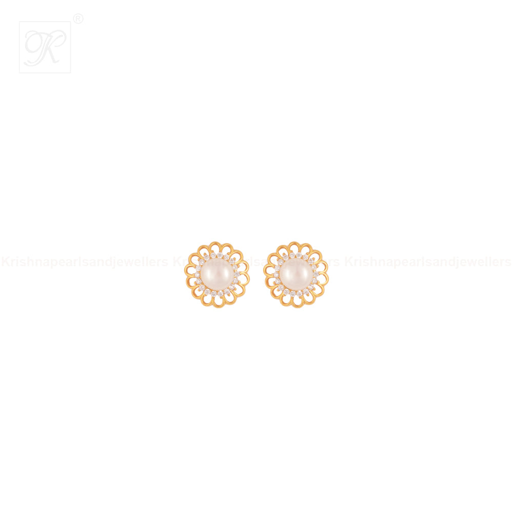 Golden Blossom Pearl Set Freshwater Pearl | Krishna Pearls and Jewellers