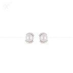 Crescent Charm Pearl Set – CZ-Kissed Creamy | Krishna Pearls and Jewellers