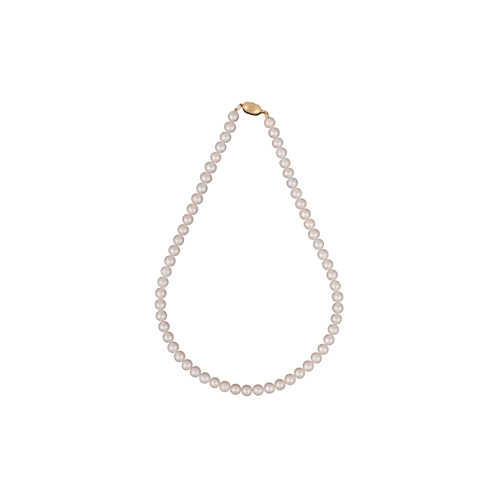 Elegant Cream White Round Pearl String – | Krishna Pearls and Jewellers