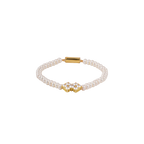 Radiant Bloom: White Pearl Bracelet with | Krishna Pearls and Jewellers