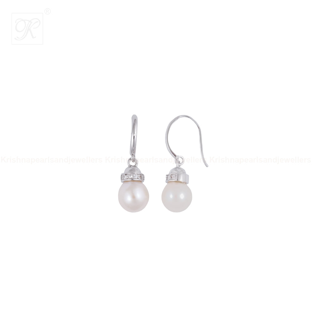 Golden Elegance Teardrop Pearl Set – CZ | Krishna Pearls and Jewellers