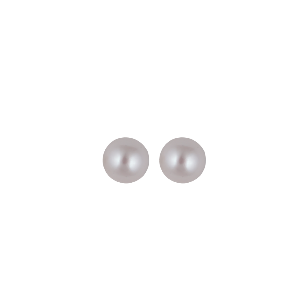 Classic Round Pearl Stud Earrings | Krishna Pearls and Jewellers