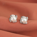 Classic Pearl Stud Earrings with | Krishna Pearls and Jewellers