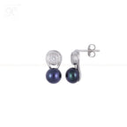Midnight Sparkle Pearl Set – Black ROUND | Krishna Pearls and Jewellers