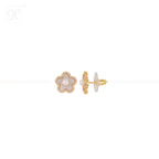 Golden Petal White Pearl Pendant & Earrings | Krishna Pearls and Jewellers