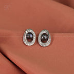 Silver Colour Pearl Studs with CZ – Classic | Krishna Pearls and Jewellers