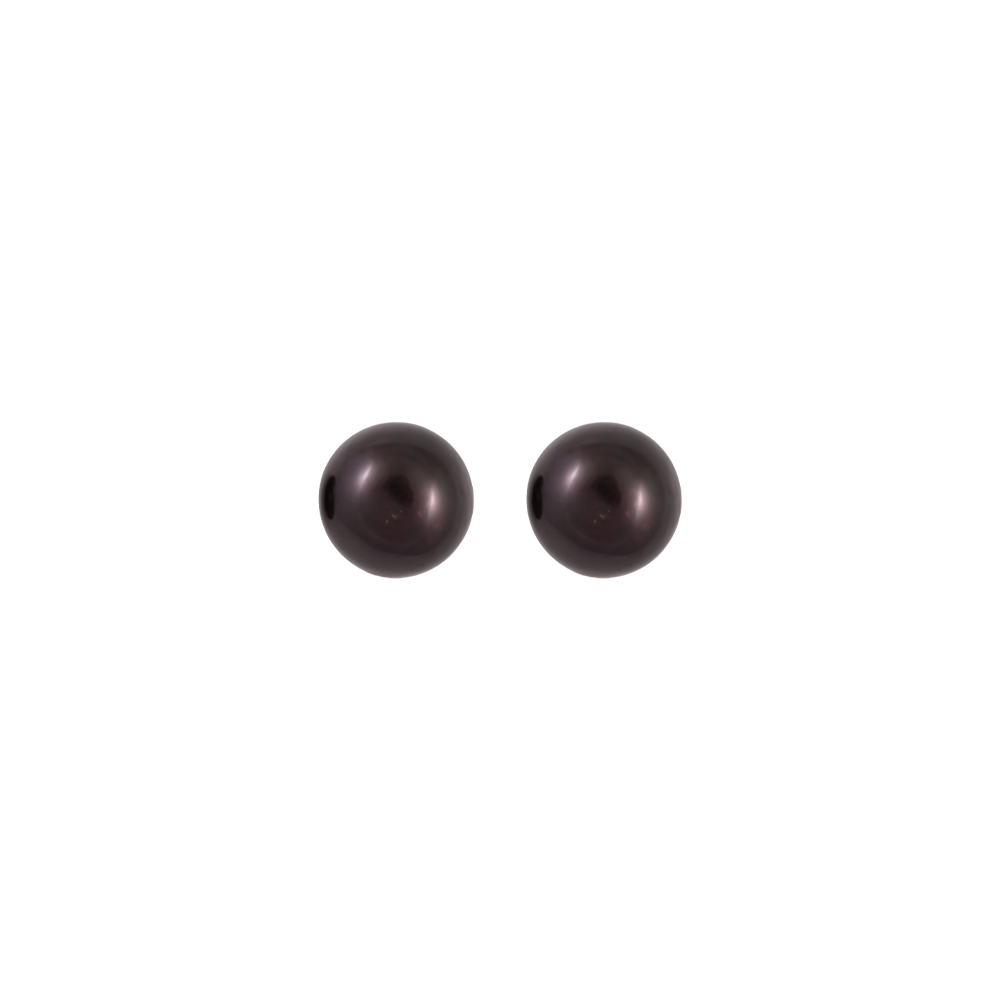 Deep Ocean Black Pearl Stud Earrings | Krishna Pearls and Jewellers