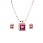 Flat Red With Cubic Zirconia Majesty Pearl | Krishna Pearls and Jewellers