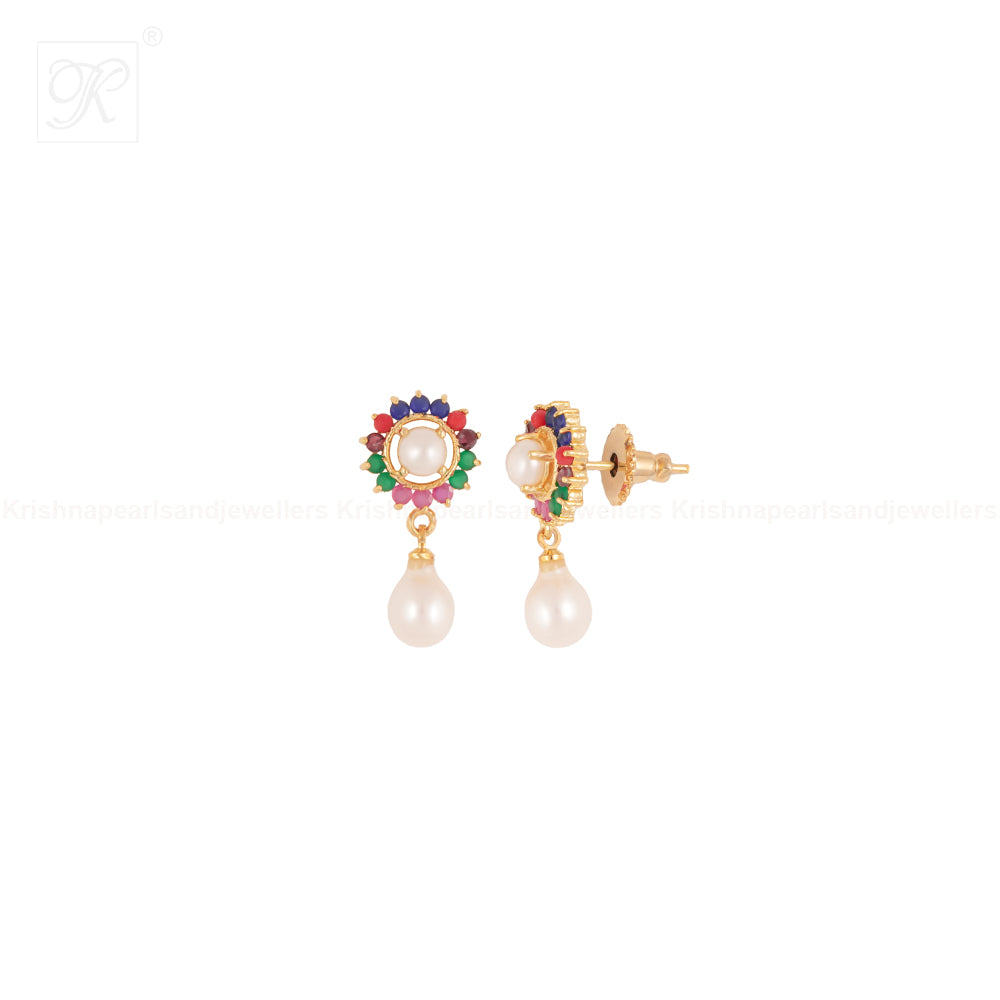 Radiant Petals White Pearl Pendant & | Krishna Pearls and Jewellers