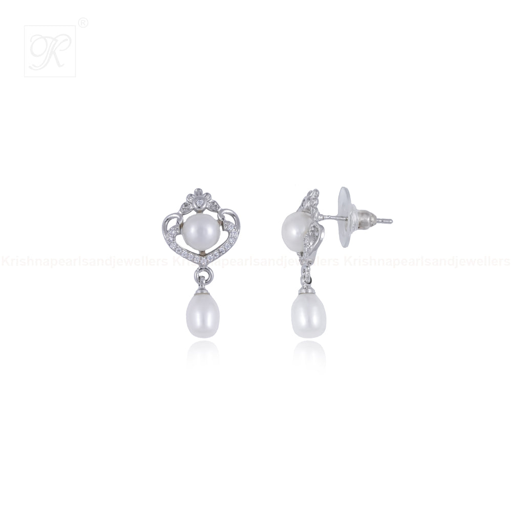 Regal Elegance White Pearl Jewelry Set | Krishna Pearls and Jewellers