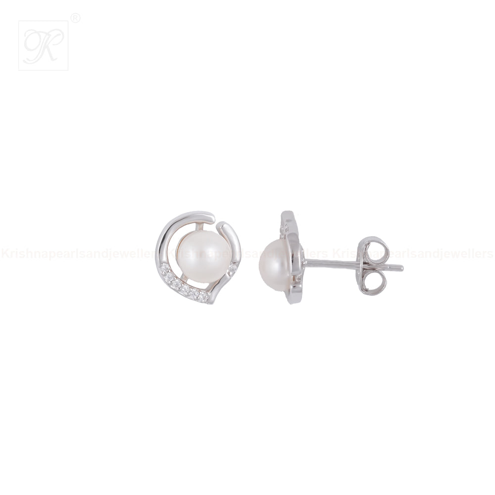 Lunar Grace ROUND Pearl Pendant & Earrings | Krishna Pearls and Jewellers