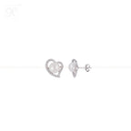Sparkling Heart Pearl Set – CZ-Studded Love | Krishna Pearls and Jewellers
