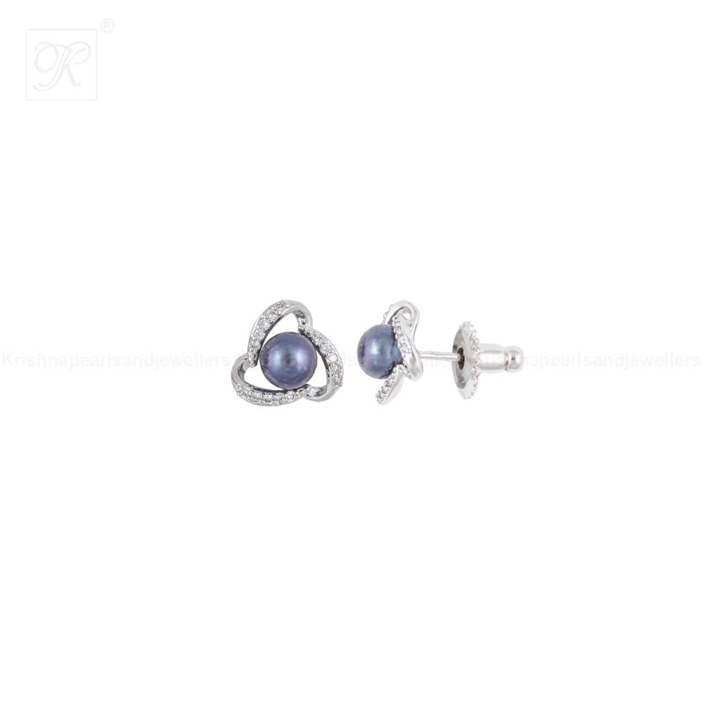 Midnight Swirl Black Pearl Set Freshwater | Krishna Pearls and Jewellers