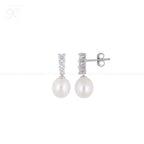 Radiant Trio CZ ROUND Pearl Set – Silver | Krishna Pearls and Jewellers