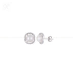 Twisted Halo Pearl Set – ROUND Cream Pearl | Krishna Pearls and Jewellers